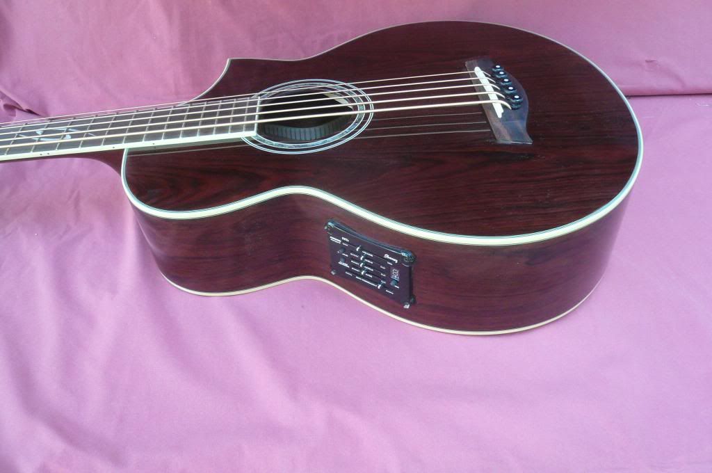 Ibanez ewb205wne nt exotic 5 string acoustic electric bass guitar